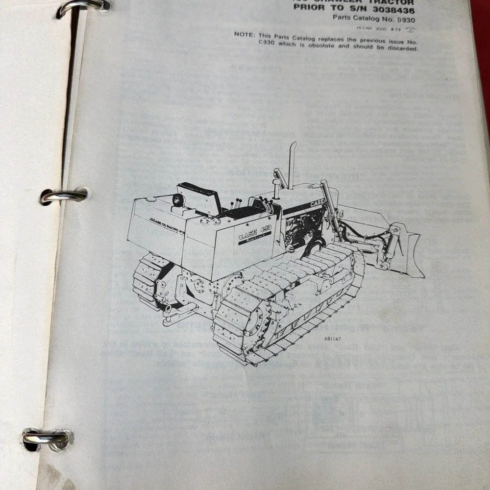 Case 450B 455B Crawler Tractor Dozer Bulldozer Loader Parts Catalog Manual A1372